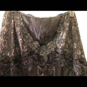 Beautiful renaissance long grey skirt